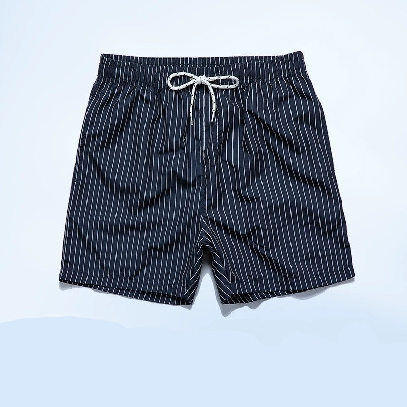 Herrebadeshorts med stripemønster, elegant stil for strand og fritid