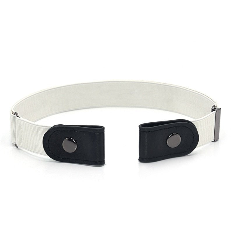 Invisible Elastic Belt with Flat Buckle for Pants, Jeans, and Shorts