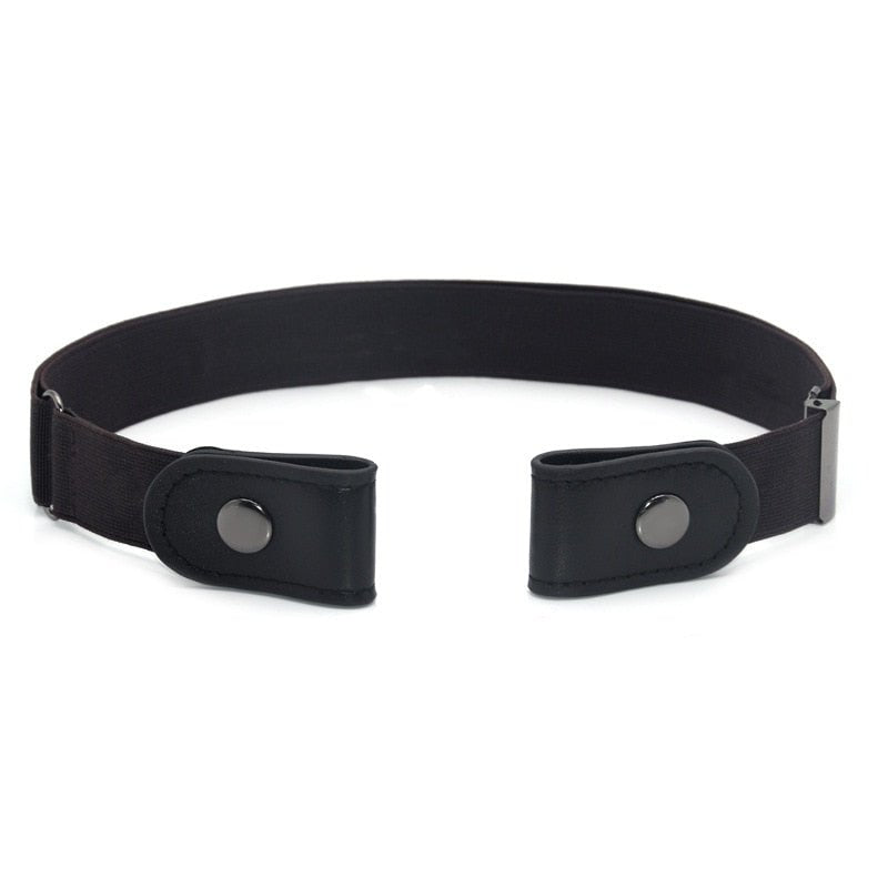 Invisible Elastic Belt with Flat Buckle for Pants, Jeans, and Shorts