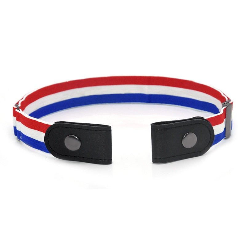 Invisible Elastic Belt with Flat Buckle for Pants, Jeans, and Shorts