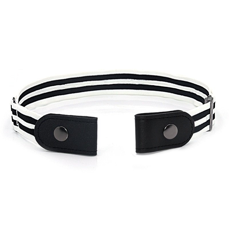 Invisible Elastic Belt with Flat Buckle for Pants, Jeans, and Shorts