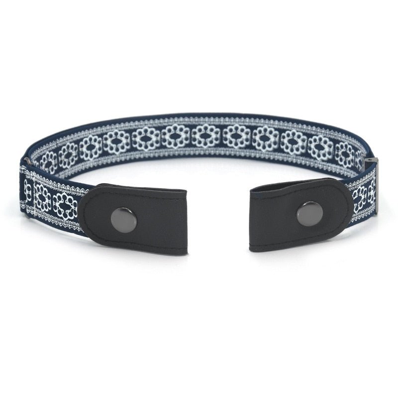 Invisible Elastic Belt with Flat Buckle for Pants, Jeans, and Shorts