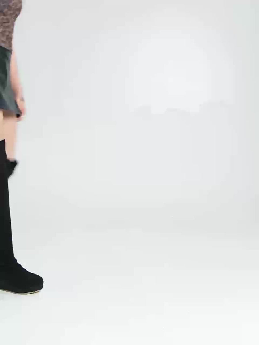 Botas altas de mujer con plataforma y color liso