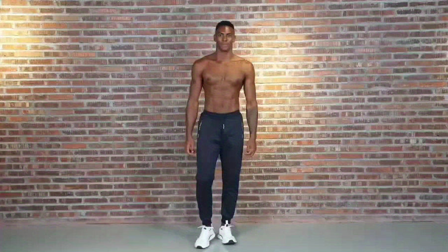 Sæt med 3 par fleece-sweatpants til mænd, elastisk talje, varm foring, lynlåslommer, marineblå, sort og lysegrå