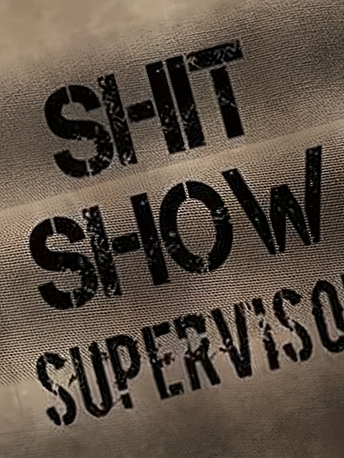 Vintage humoristisk herreskjorte med korte ærmer – Supervisor-stil «Shit Show», afslappet, sommer