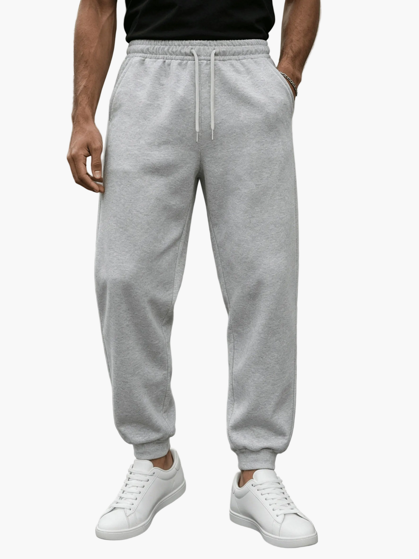 Pantalon de jogging homme coupe droite style urbain pour sport et détente
