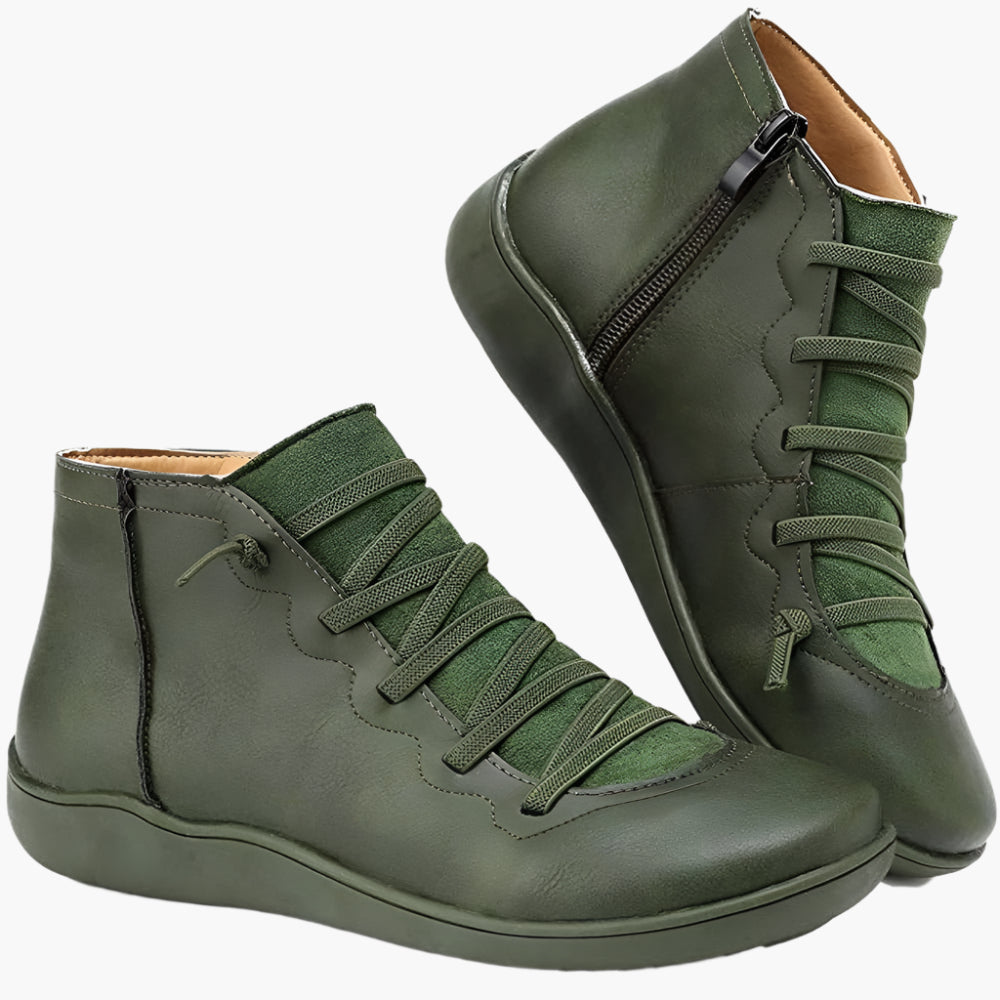Botines de mujer confort estilo casual – Zapatos altos ideales para caminar y la temporada otoño-invierno