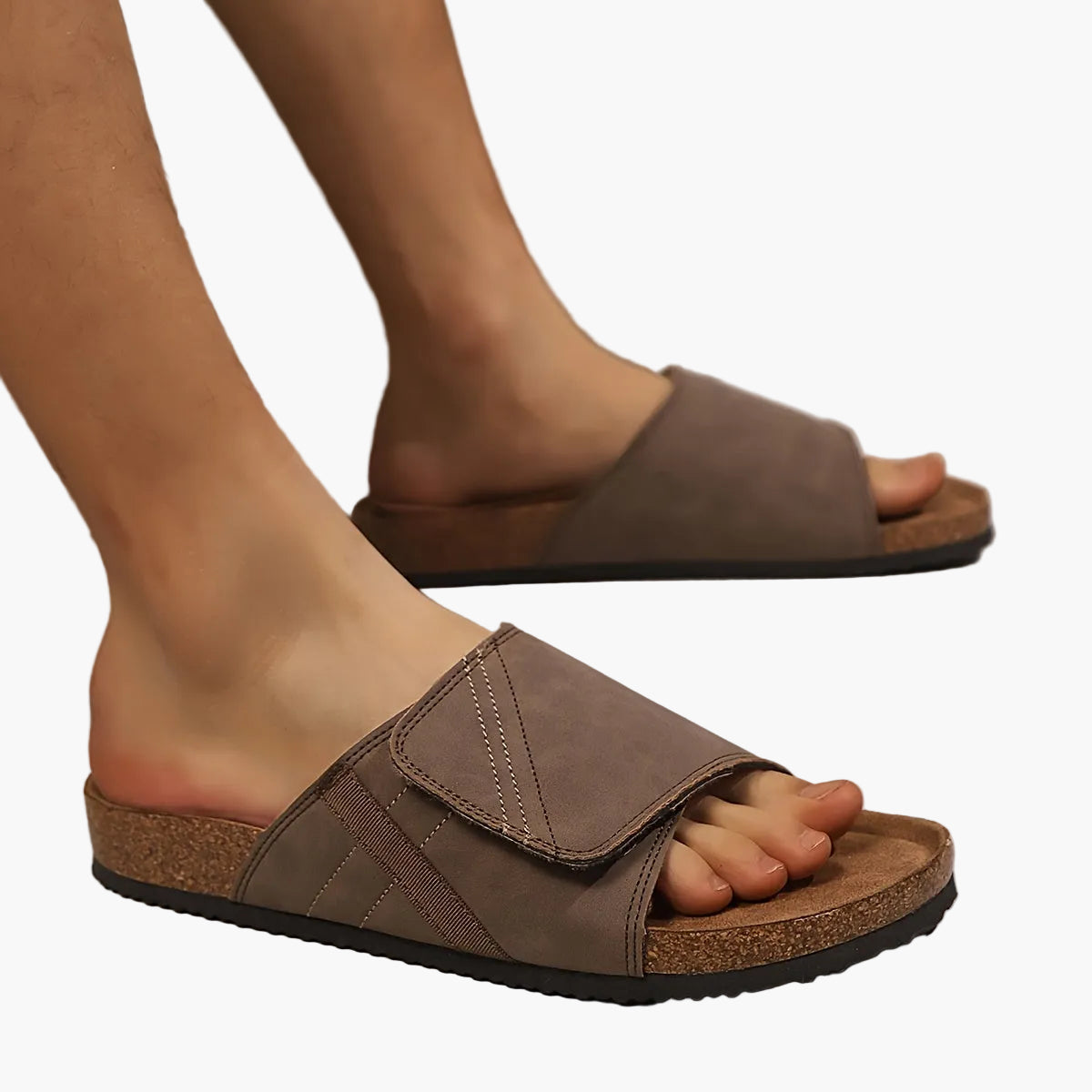 Sandales décontractées pour homme à enfiler avec semelle ergonomique – Idéal usage quotidien et détente