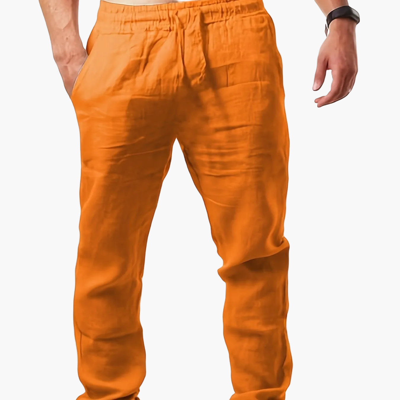 Pantalon décontracté homme style jogging à jambes droites pour l'été