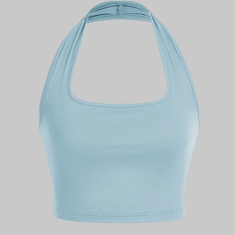 Dames top met open rug - Casual stijl met halternek voor de zomer