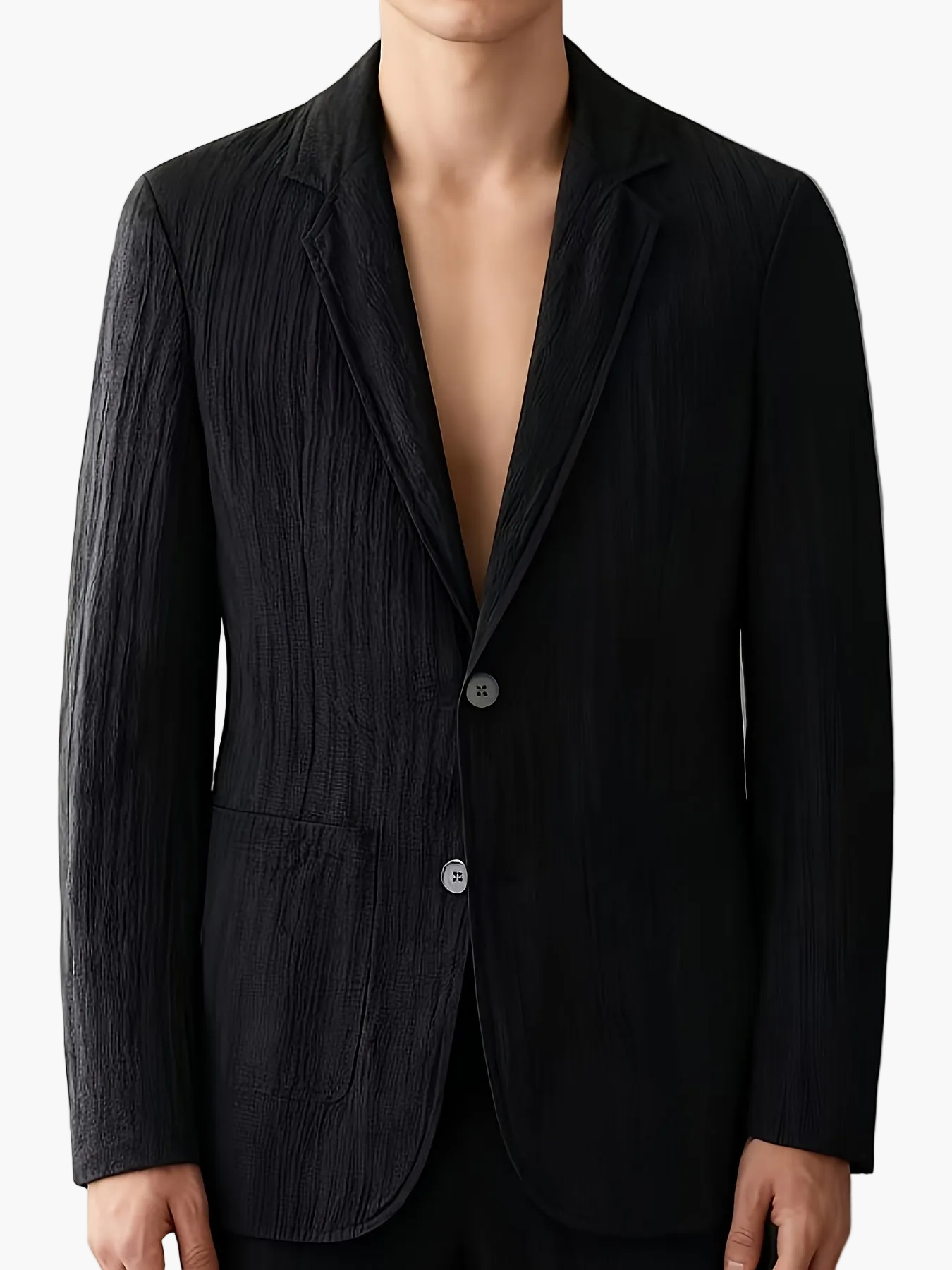 Elegant men's striped casual-style blazer for spring/summer