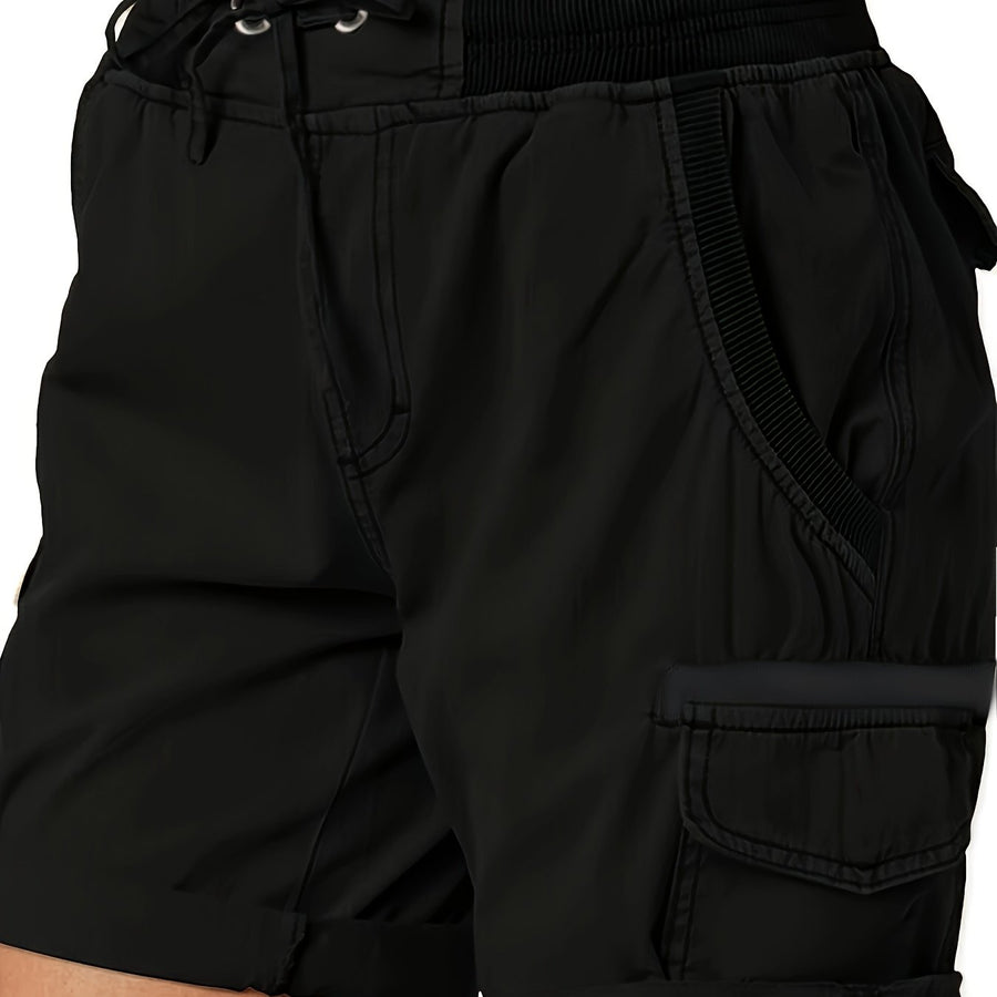 Afslappede cargoshorts til kvinder med lommer og snøre – Ideelle til sommer og fritid