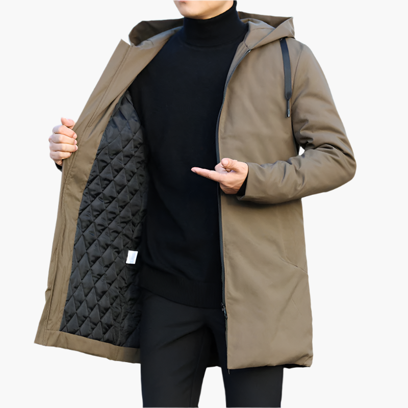 Elegant and waterproof men's winter jacket for a modern urban style