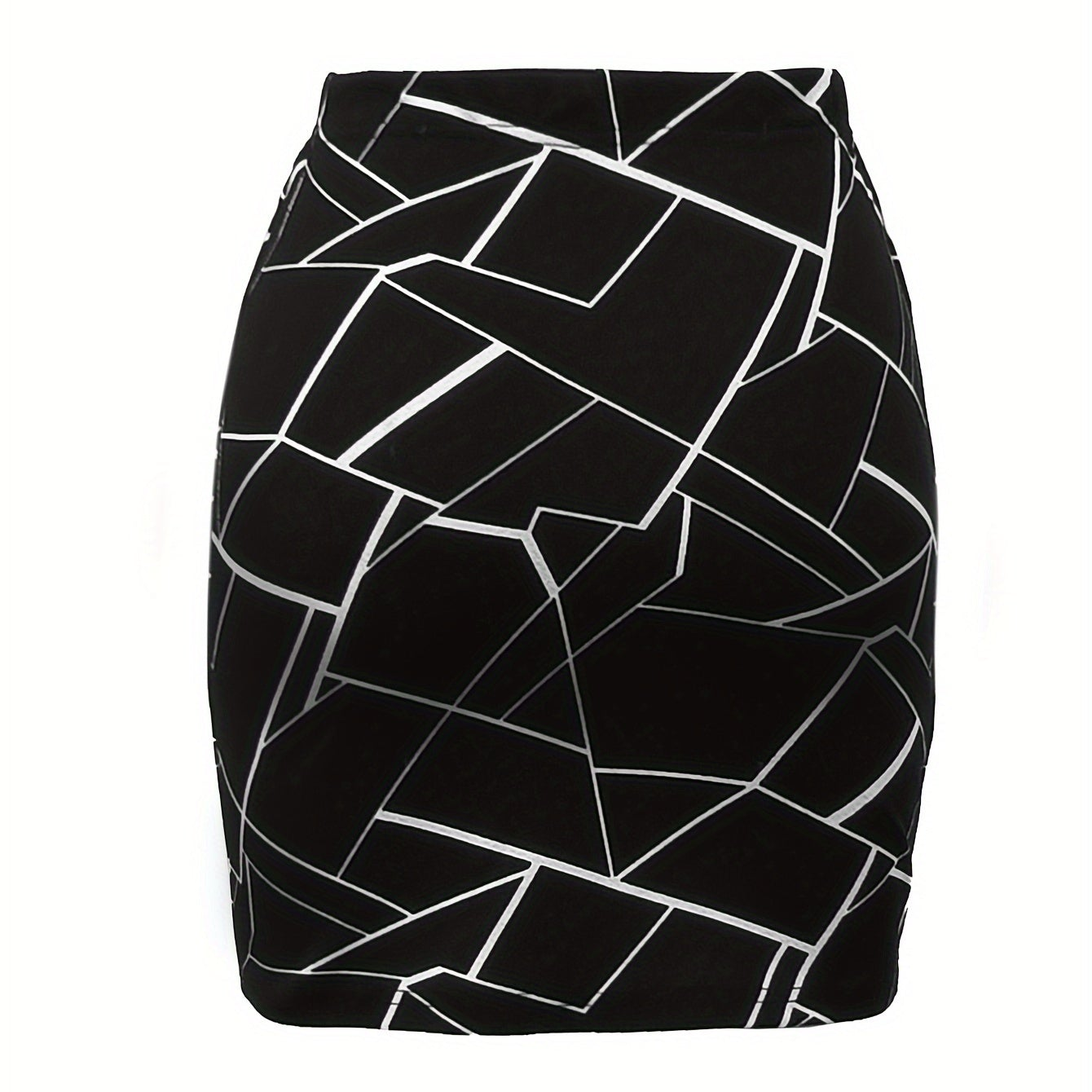 Jupe Femme Motif Géométrique Style Moderne Élégant Pour Bureau et Sorties