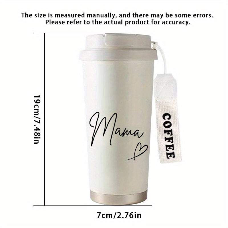 Elegant termoflaske til kvinder – Mama-motiv, ideel til kaffe eller te, daglig brug og på farten