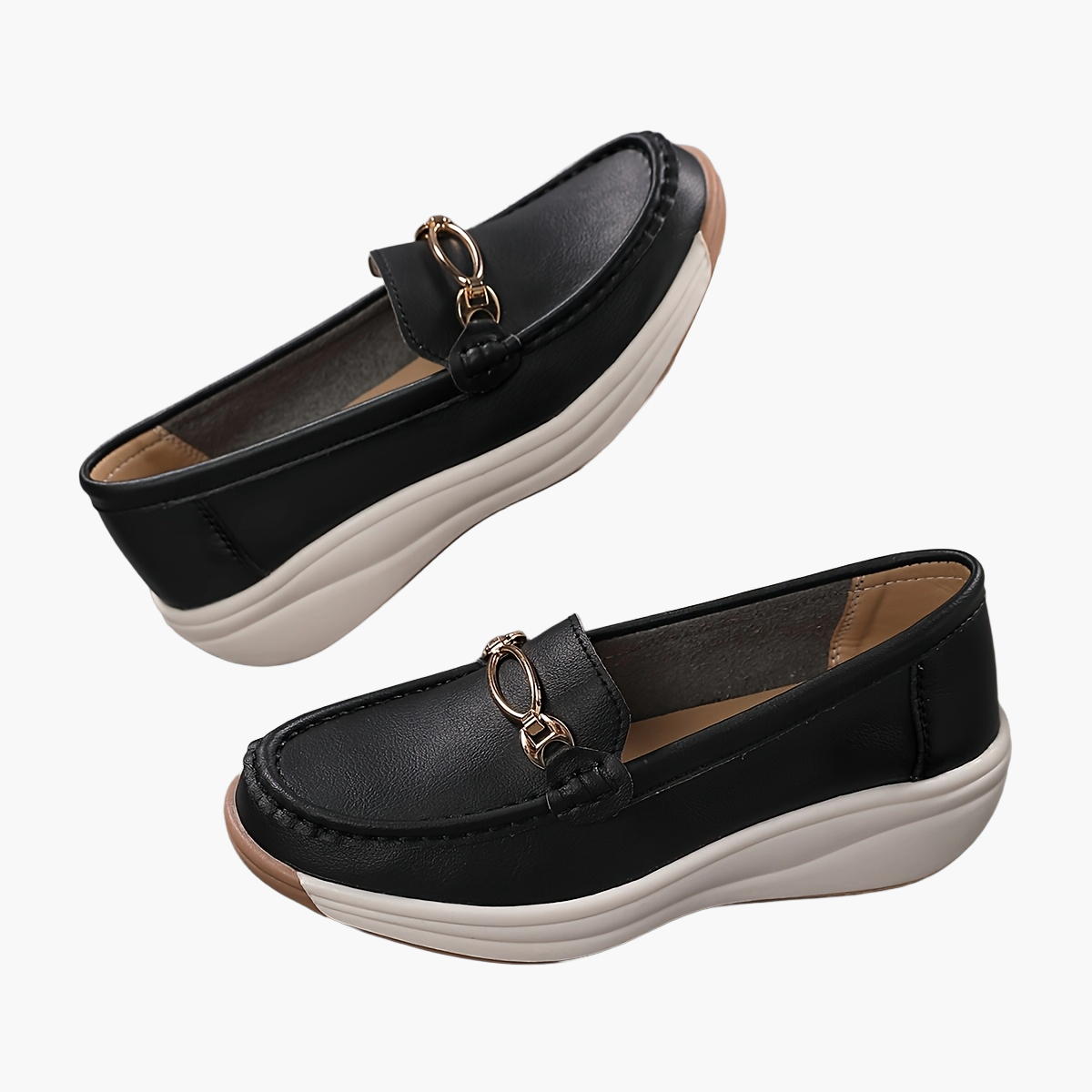 Mocasines con cuña elegantes para mujer estilo casual chic