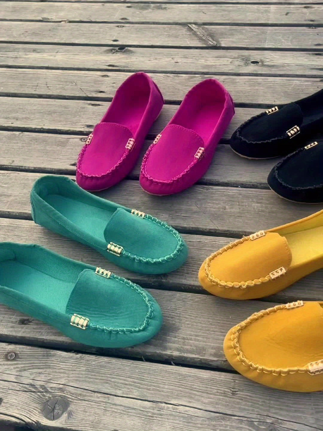 Mocassins Décontractés Femme Style Loafer Chic Quotidien