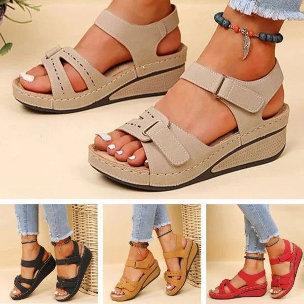 Sandales compensées ergonomiques femme – style décontracté et confort au quotidien