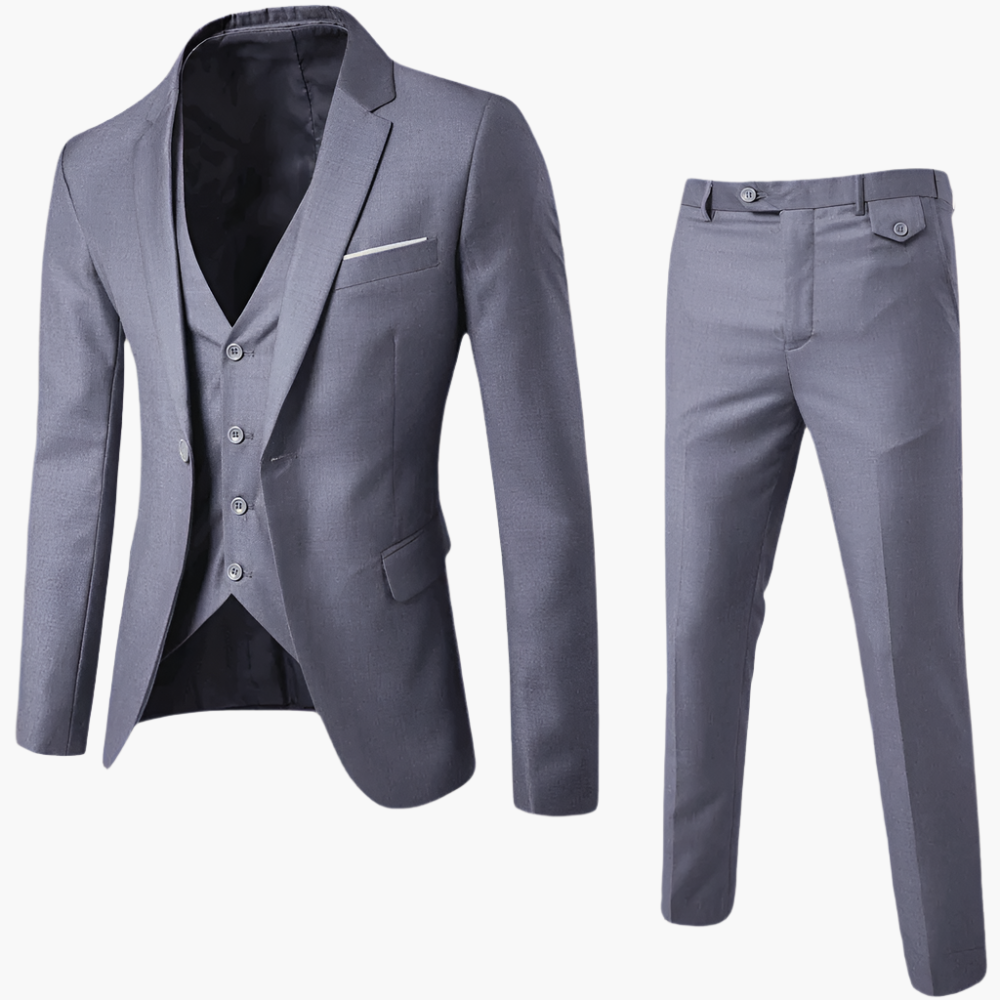 Costume Homme Élégant 2 Pièces – Veste et Pantalon, Style Classique pour Mariage et Affaires