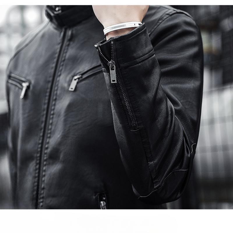 Giubbotto Uomo Stile Biker Urbano Polivalente per Uscite e Quotidiano