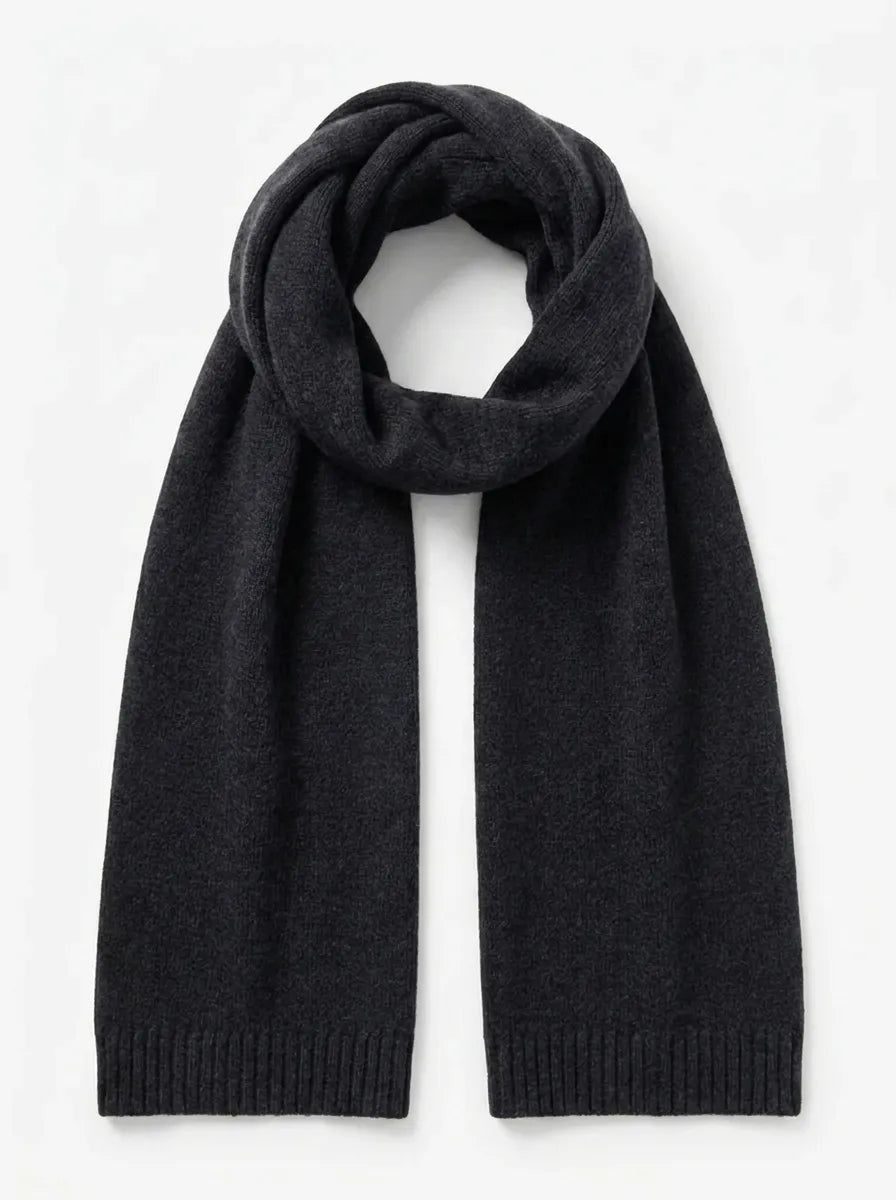 Écharpe Tricotée Chaude Hiver Unisexie Couleur Unie