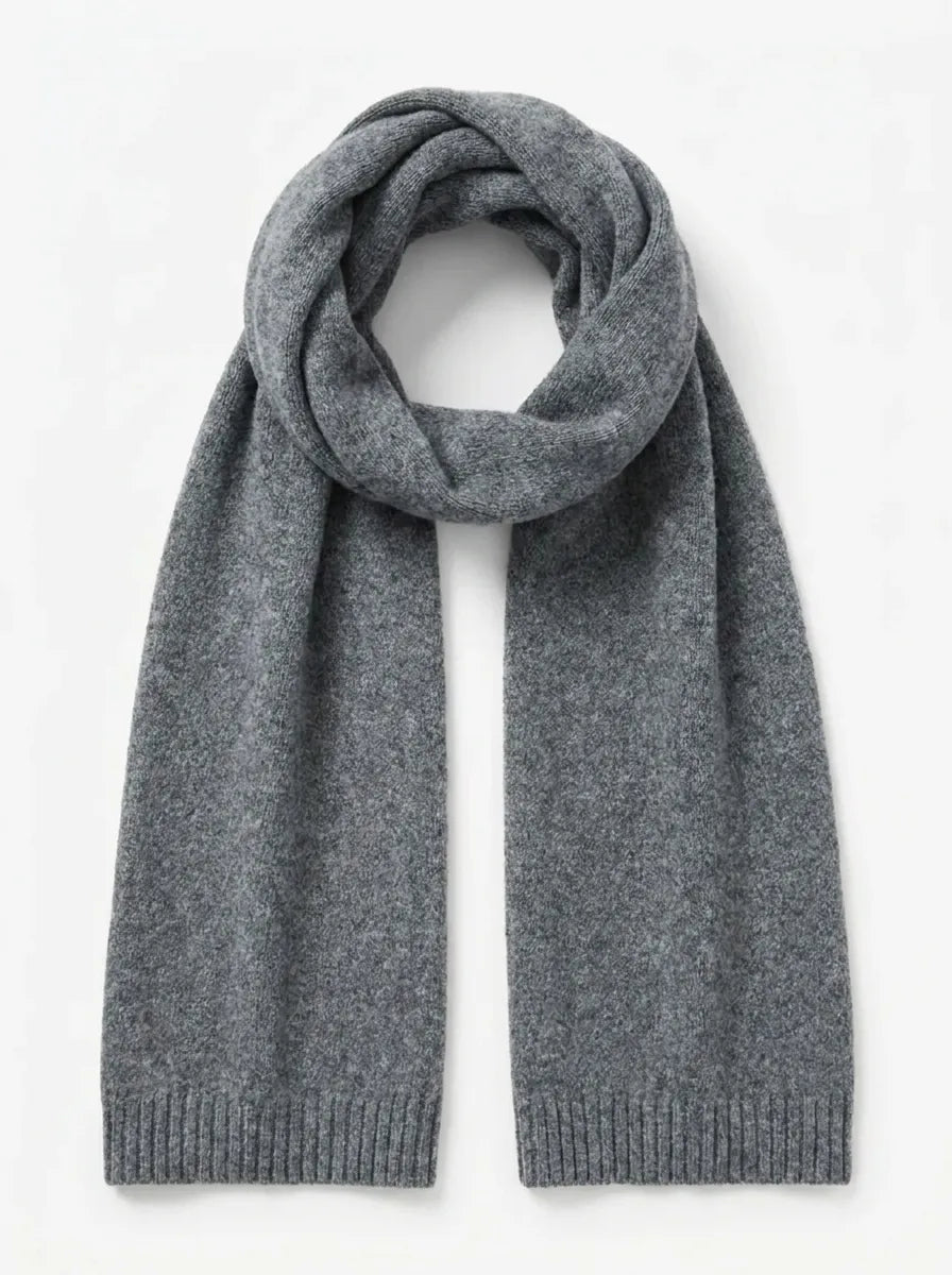 Écharpe Tricotée Chaude Hiver Unisexie Couleur Unie
