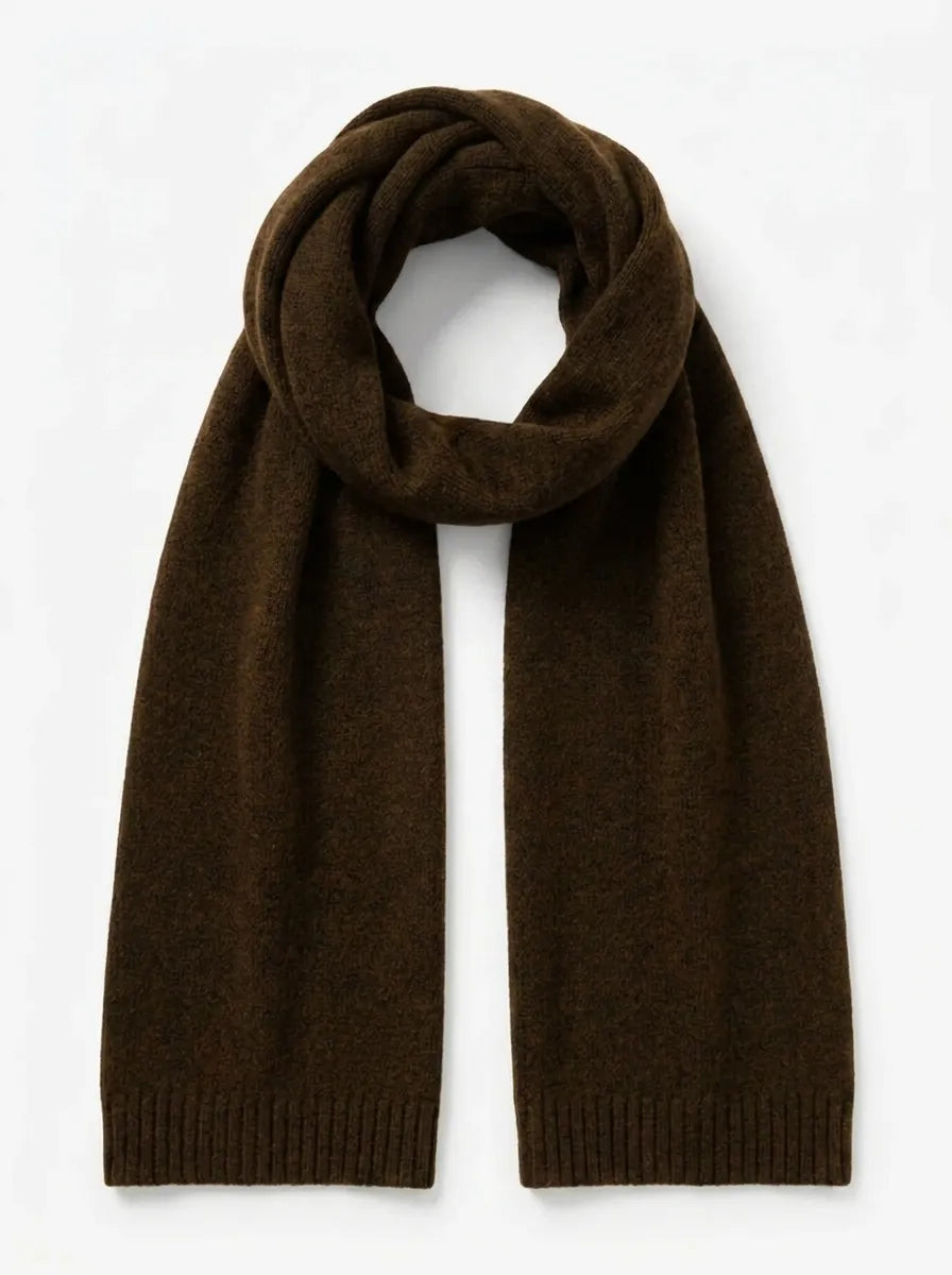 Écharpe Tricotée Chaude Hiver Unisexie Couleur Unie
