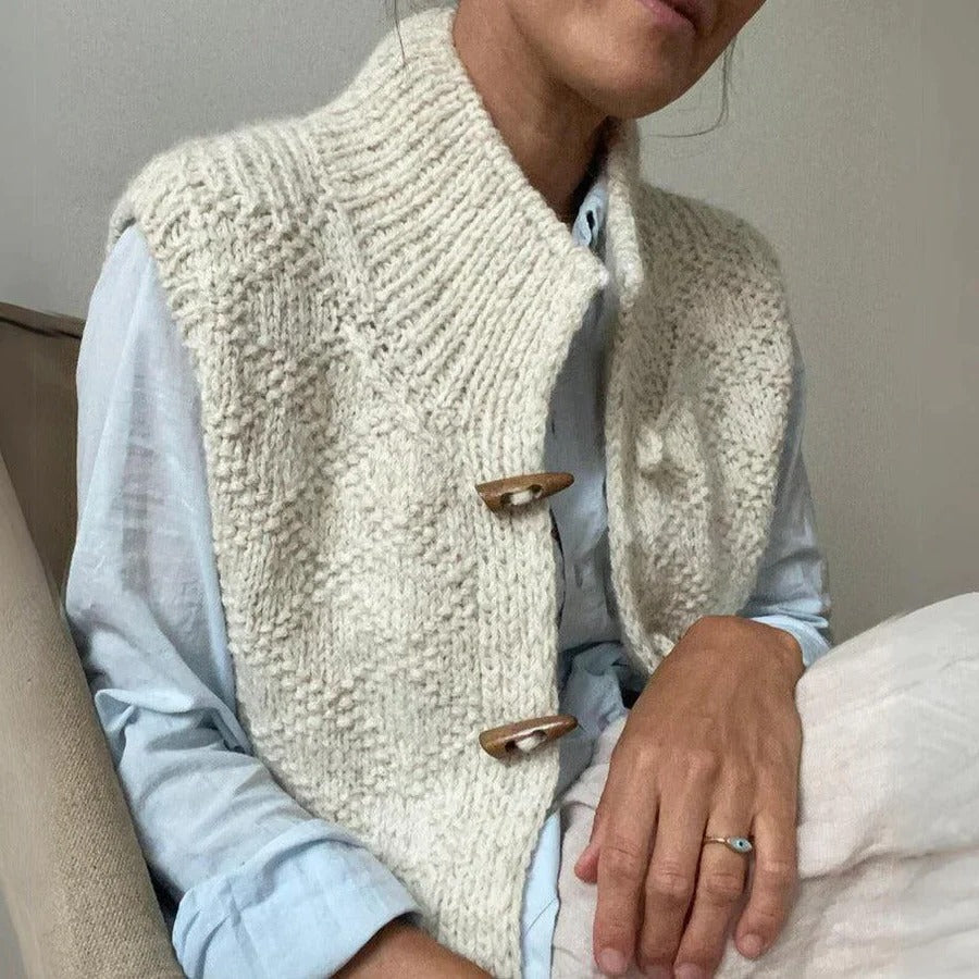 Gilet sans manches structuré pour femme style décontracté et polyvalent