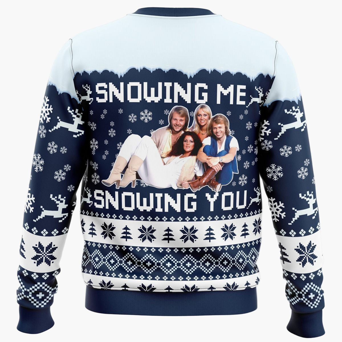Felpa di Natale unisex stile maglione brutto ABBA "Nevicando su di me, nevicando su di te"