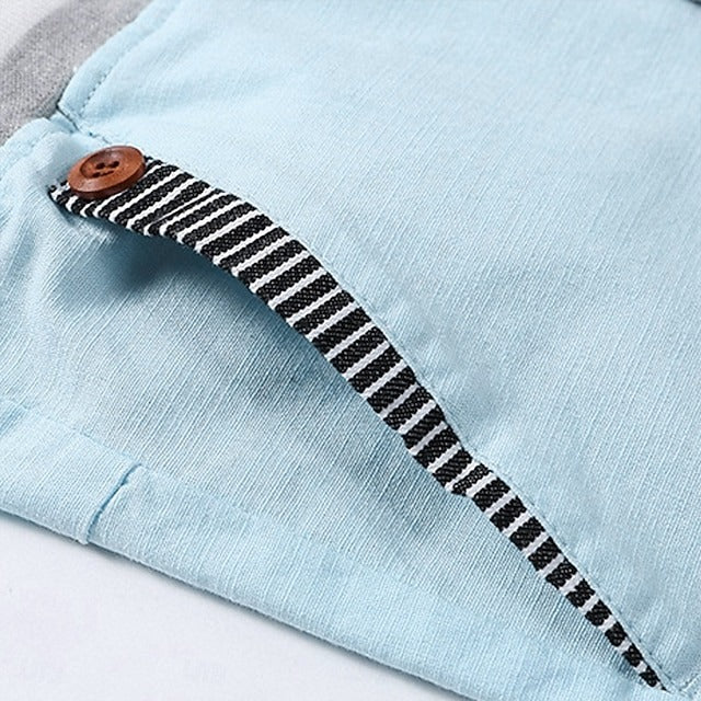 Short informal para hombre con cintura elástica, cordón y bolsillos a rayas