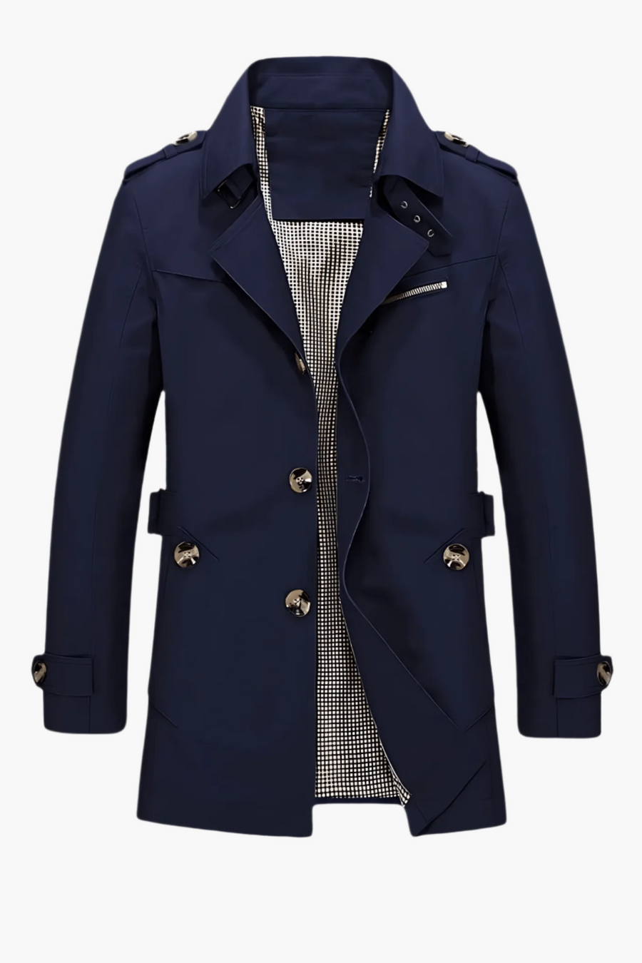 Klassisk trenchcoat til mænd med elegant urban stil