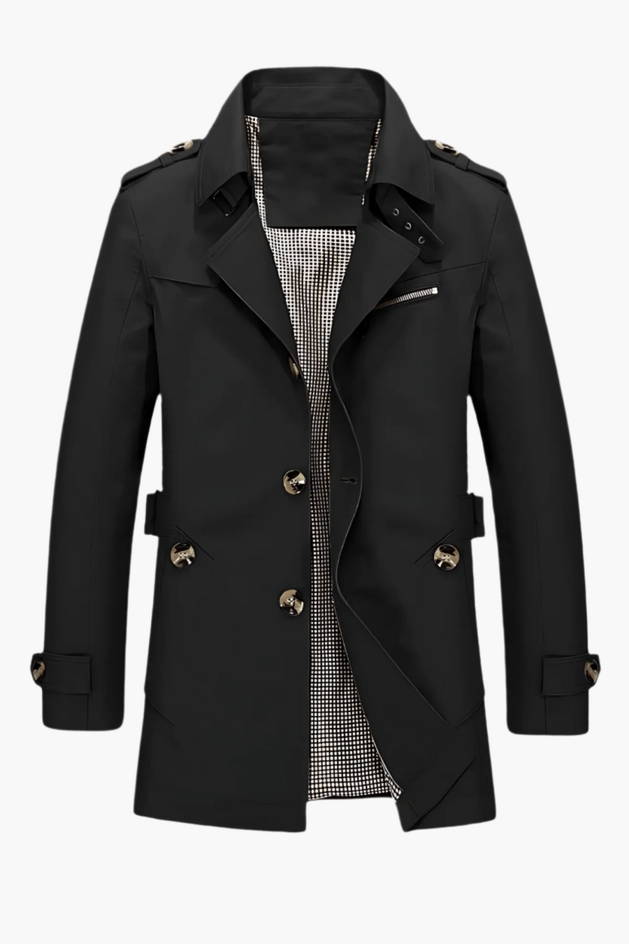 Klassisk trenchcoat til mænd med elegant urban stil