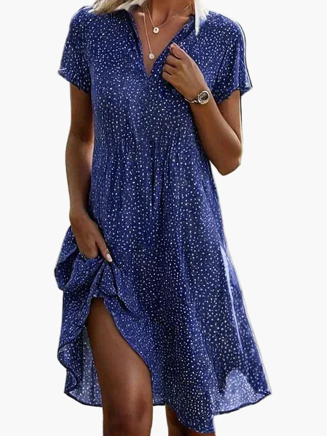 Vestido camisón informal de manga corta para mujer, estilo versátil y elegante