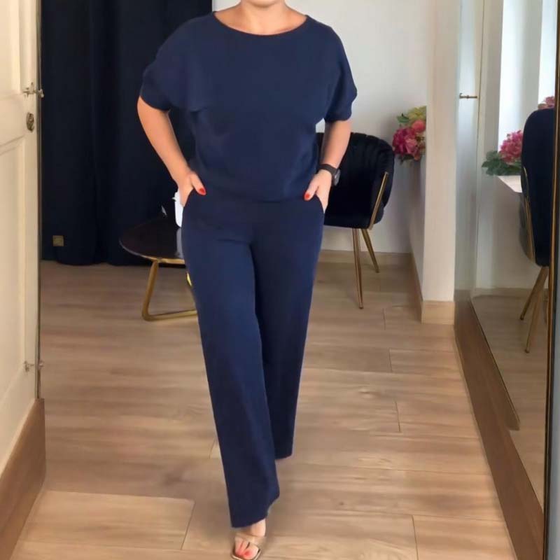 Ensemble 3 Pièces Femme Élégant Style Minimaliste Polyvalent pour Bureau et Loisirs