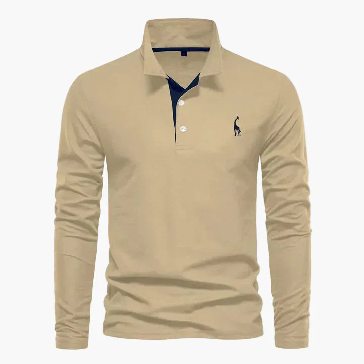 Polo à manches longues classique pour homme – Style élégant et polyvalent