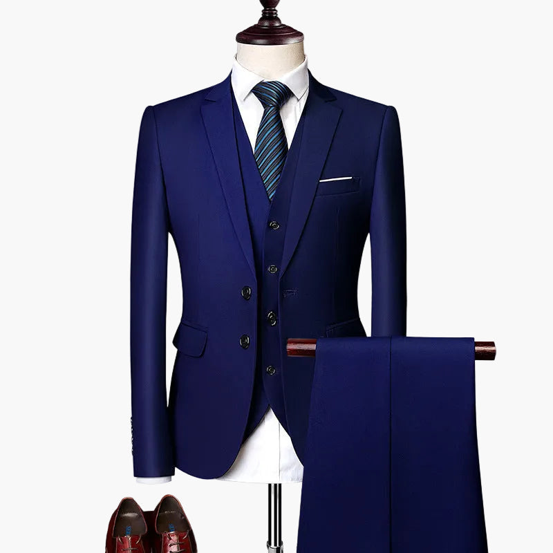 Costume Homme 3 Pièces Coupe Moderne pour Mariage et Affaires