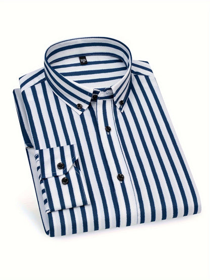 Chemise à rayures style décontracté pour homme – Idéale pour sorties et occasions décontractées