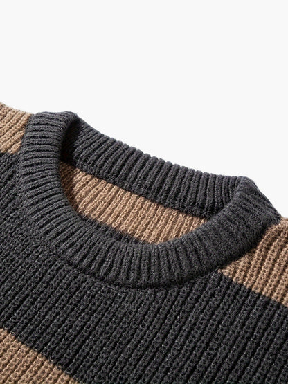 Maglione casual a righe da uomo stile autunno inverno