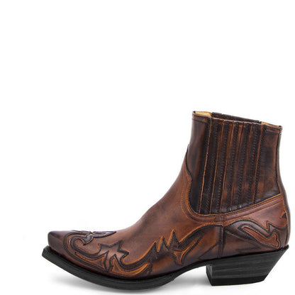 Lucy – Martin Cowboy Boots in Neutral Brushed Color