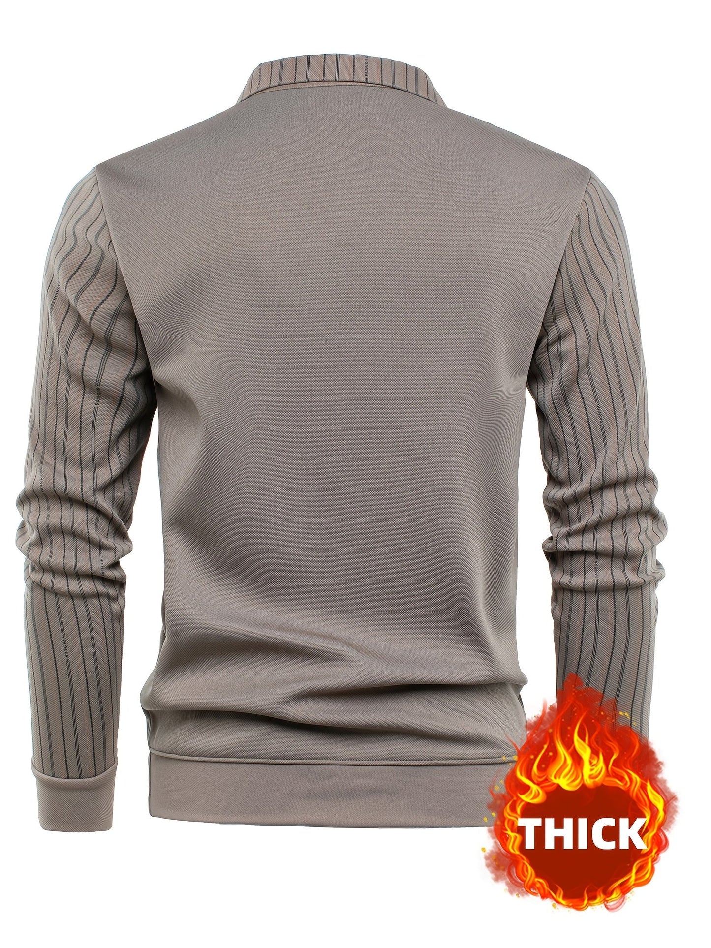 Pull Col V Homme Effet Chemise Rayée Manches Longues