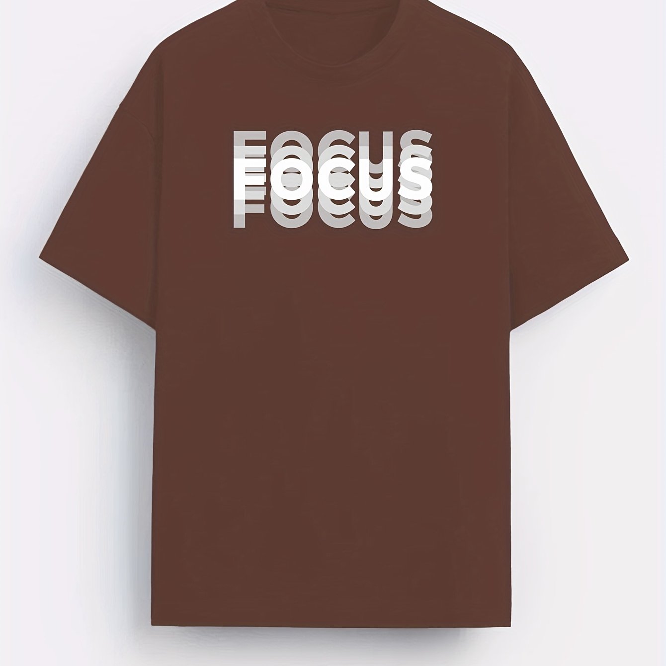 T-shirt Uomo Stile Moderno con Motivo "FOCUS" – Look Urbano e Ispirante