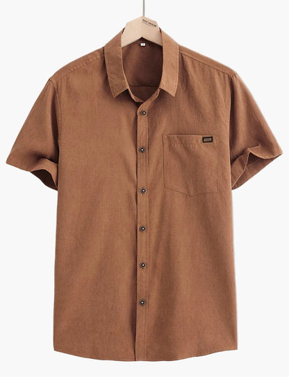 Camisa casual para hombre de manga corta estilo urbano elegancia veraniega