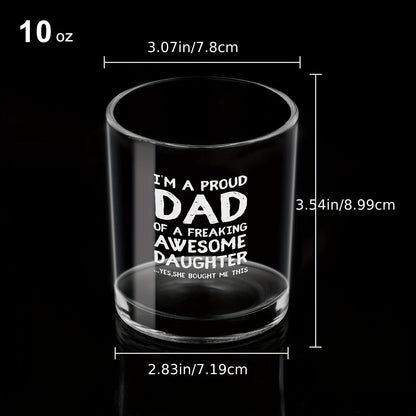 Bicchiere da whisky per uomo – Regalo divertente per papà, stile classico, ideale per la festa del papà o compleanno