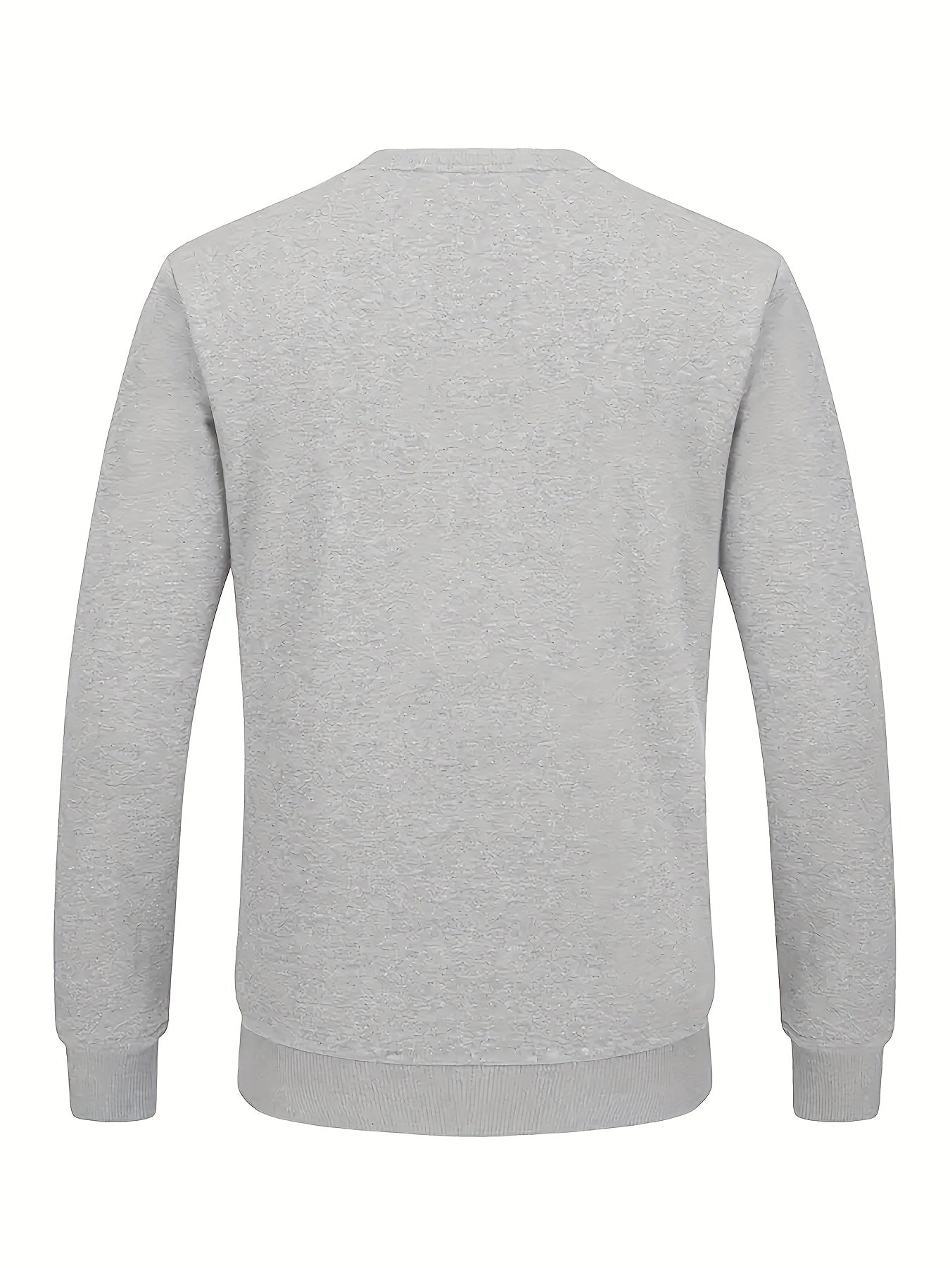 Sweat-shirt homme chaud col rond doublé molletonné avec motif montagne