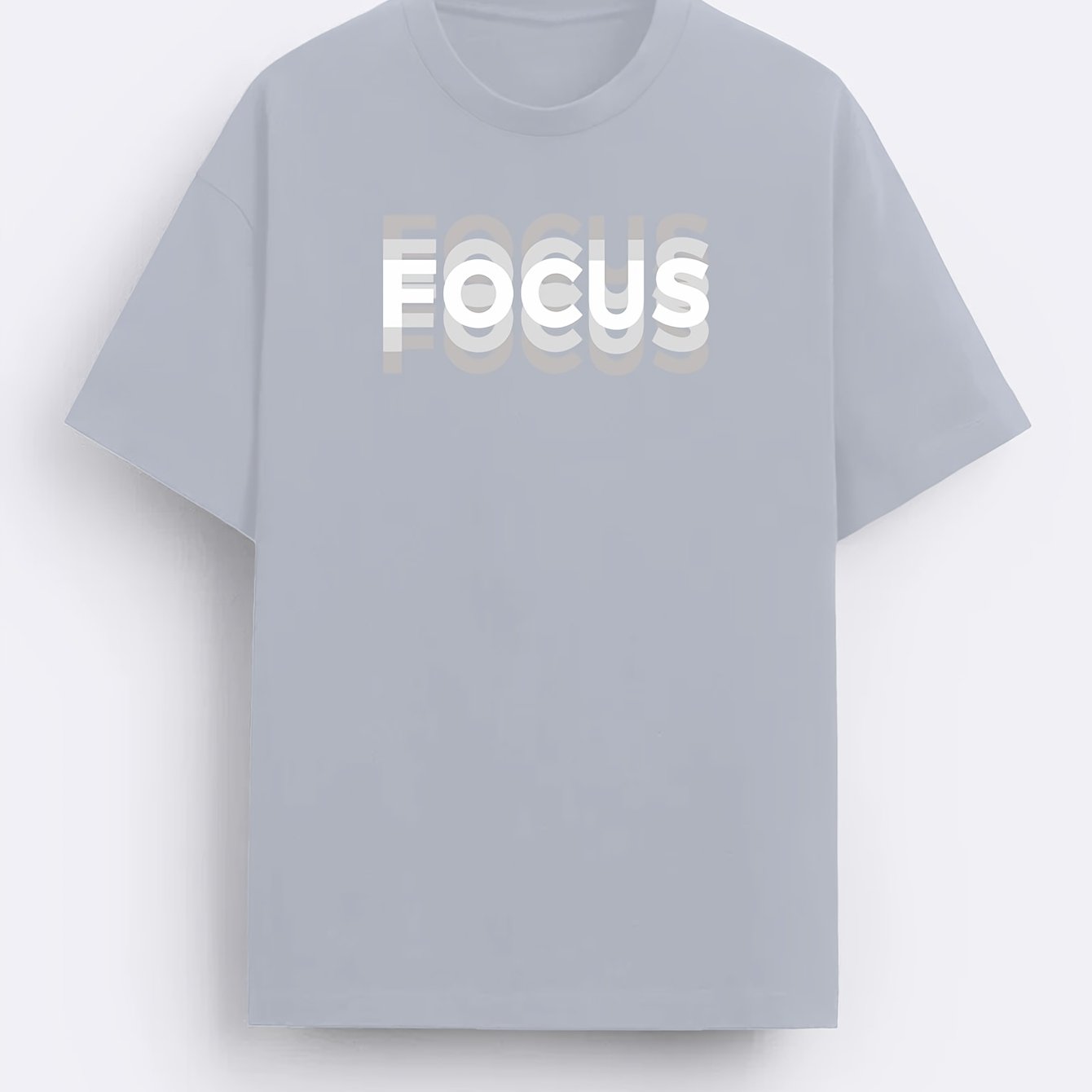 T-shirt Uomo Stile Moderno con Motivo "FOCUS" – Look Urbano e Ispirante