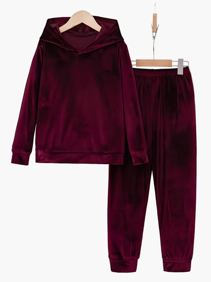 Ensemble de survêtement décontracté femme à capuche pour automne/hiver