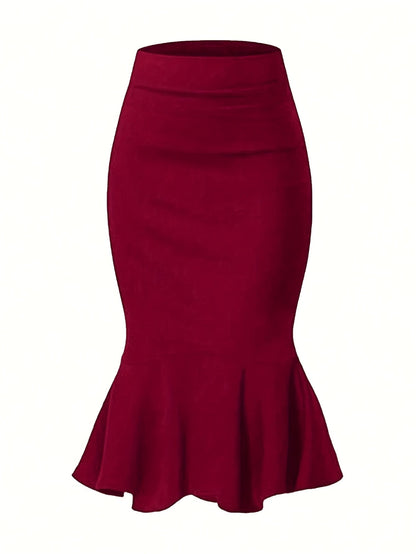 Jupe midi sirène élégante pour femme style bureau et occasions spéciales