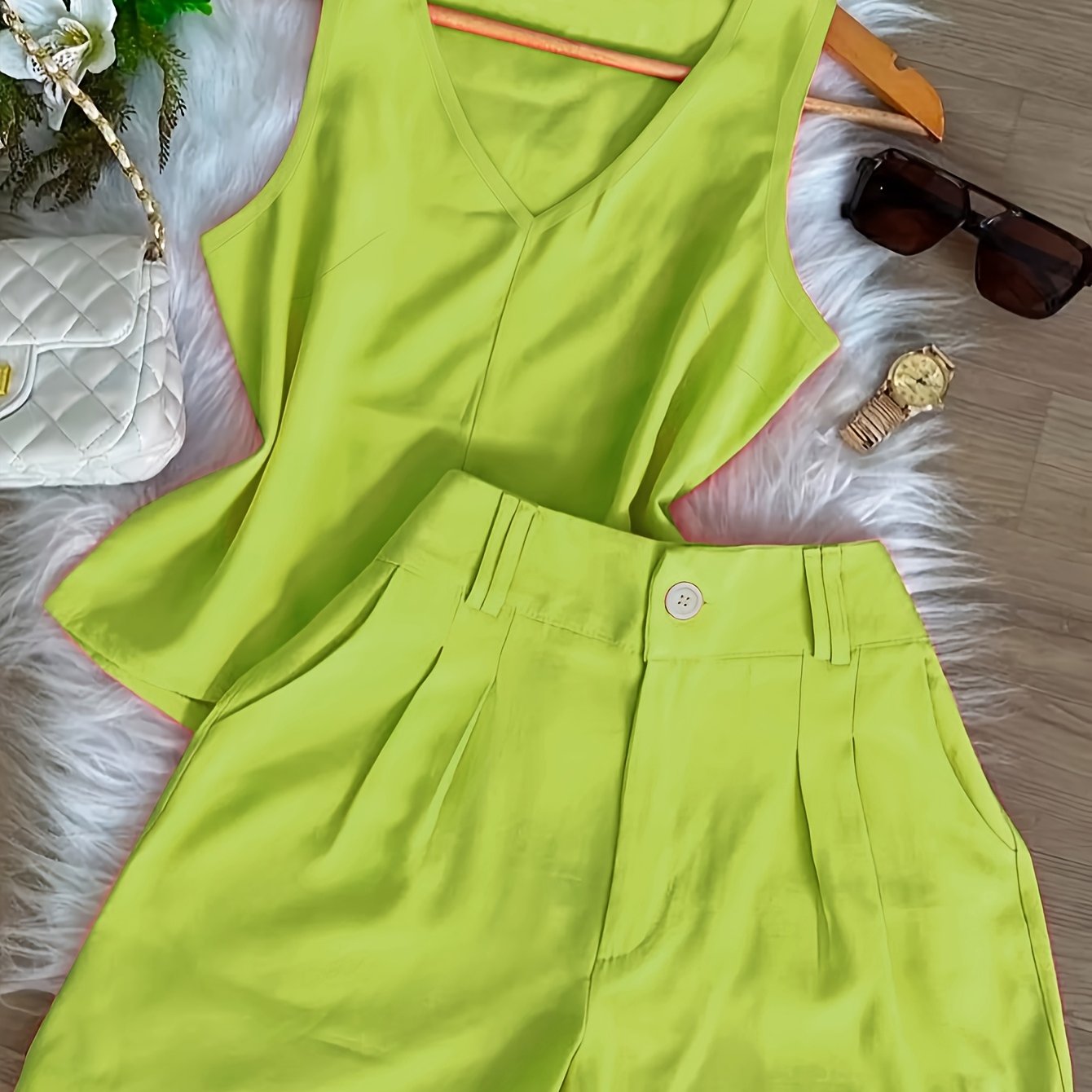 Ensemble Débardeur et Short Femme Style Décontracté Chic Été