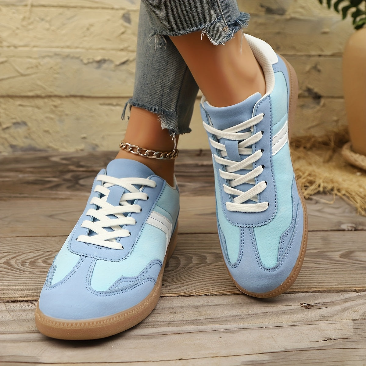 Baskets décontractées pour femme style rétro urbain