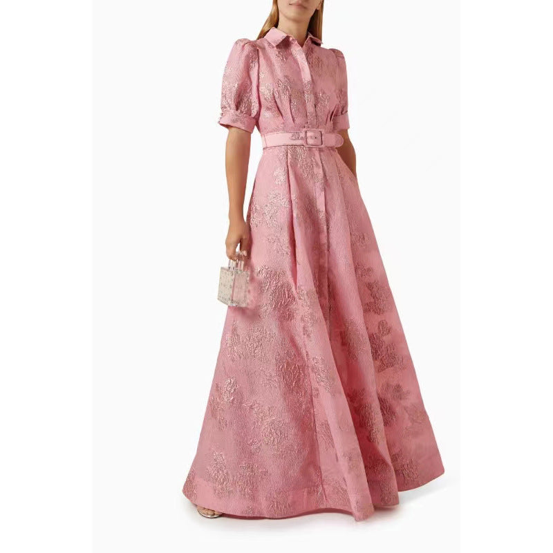 Robe longue élégante style A-ligne pour femme, idéale pour occasions et soirées socialites